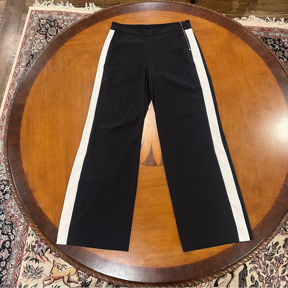 Athleta Women’s Luxe Gramercy Track Trouser Black 4 Mid-Rise Semi-Fitted Nylon - Picture 6 of 16